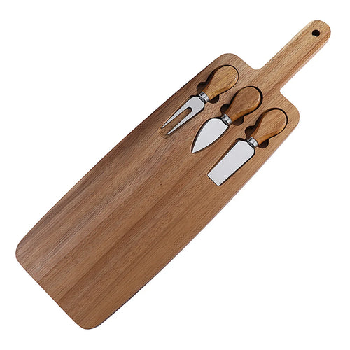 Luxe Kaasplank van Acacia Hout inclusief 3 messen
