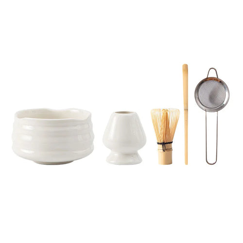 Keramische Matcha Theeceremonie set - Wit