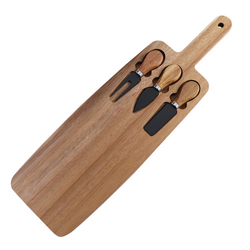 Luxe Kaasplank van Acacia Hout inclusief 3 messen